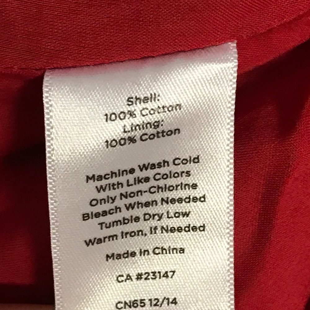 Talbots Red Flower Print Dress - Picture 9 of 9